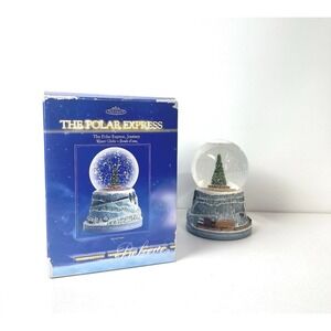 Hallmark Keepsake Polar Express Christmas Water Globe Lights Sound 2004 Vintage